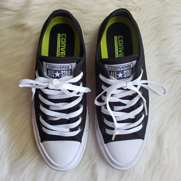 Converse Chuck Taylor II Lunarlon Black Size 6.5